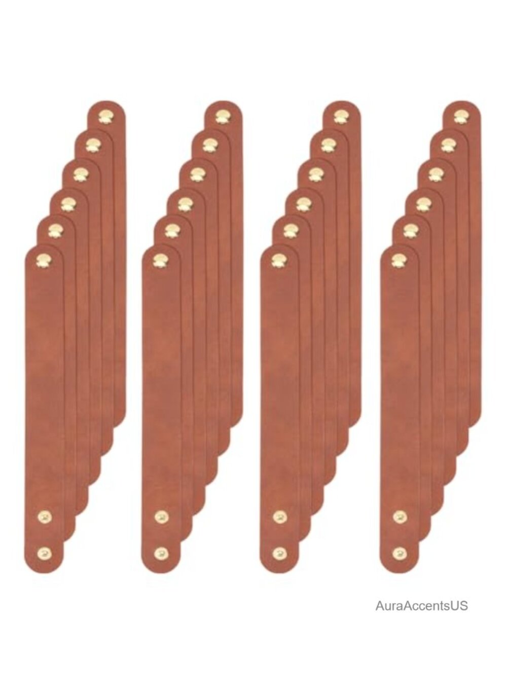 24 Pcs Genuine Leather Bracelet Blanks 8.7 Inch DIY Craft Wristband with Snaps